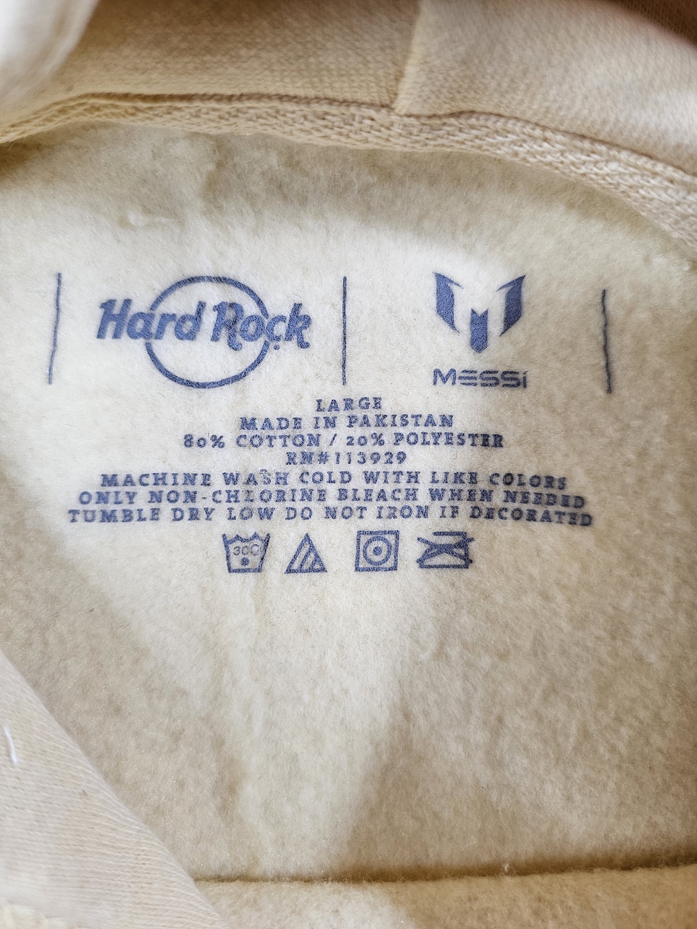 Hard Rock x Messi Collaboration Graphic Hoodie Yellow Special Edition - Picture 2 of 7